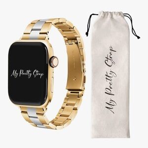 Gold and Silver Smartwatch Strap